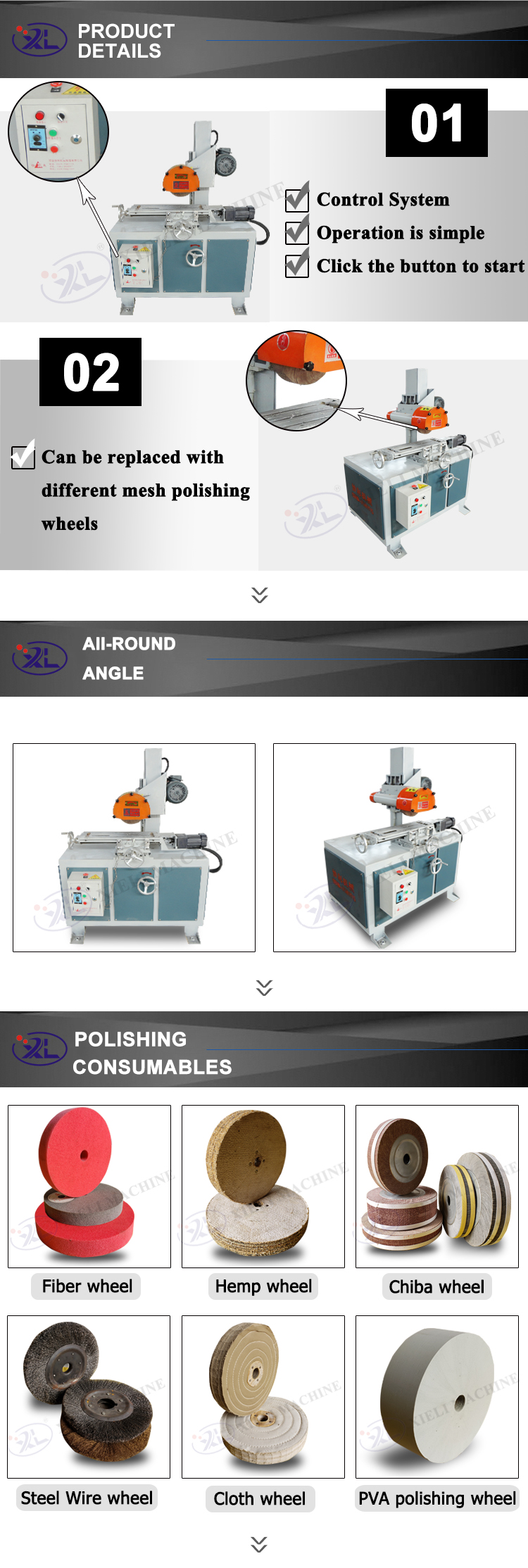 metal pipe polishing machine
